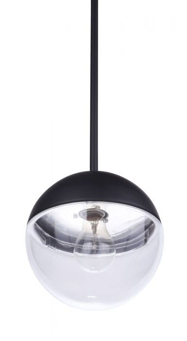 Evie One Light Outdoor Pendant in Midnight