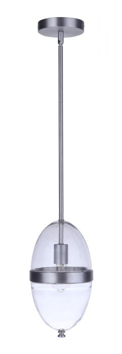 Sivo One Light Outdoor Pendant in Satin Aluminum