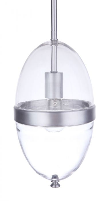 Sivo One Light Outdoor Pendant in Satin Aluminum