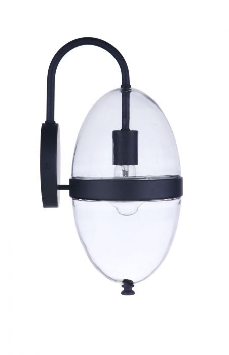 Sivo One Light Outdoor Wall Mount in Midnight