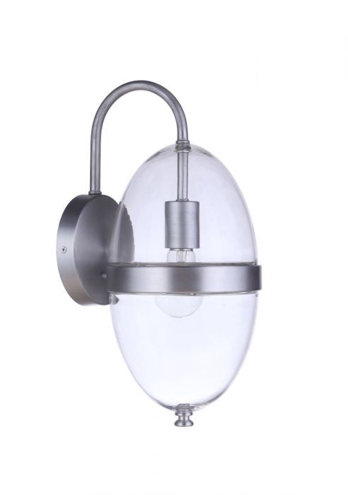 Sivo One Light Outdoor Wall Mount in Satin Aluminum