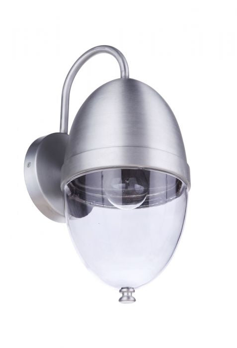 Sivo One Light Outdoor Wall Mount in Satin Aluminum