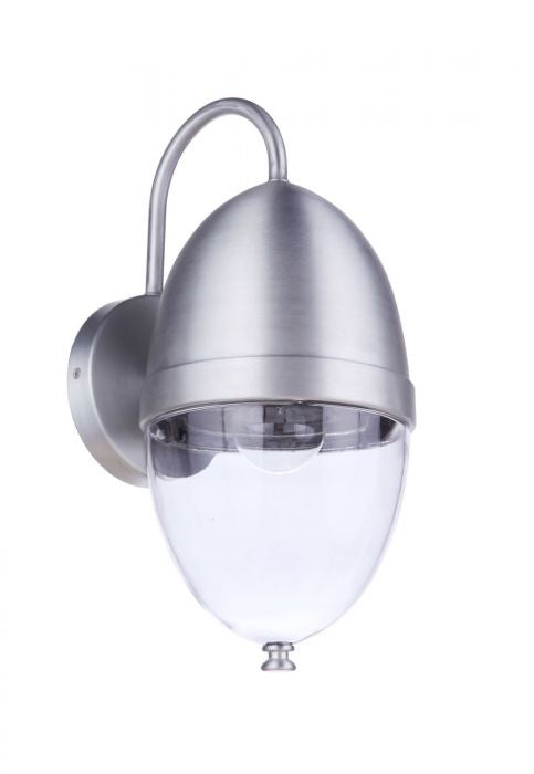 Sivo One Light Outdoor Wall Mount in Satin Aluminum