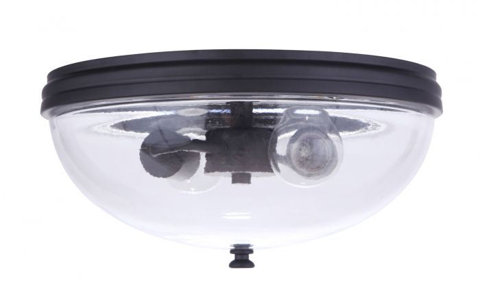 Sivo Two Light Outdoor Flush Mount in Midnight