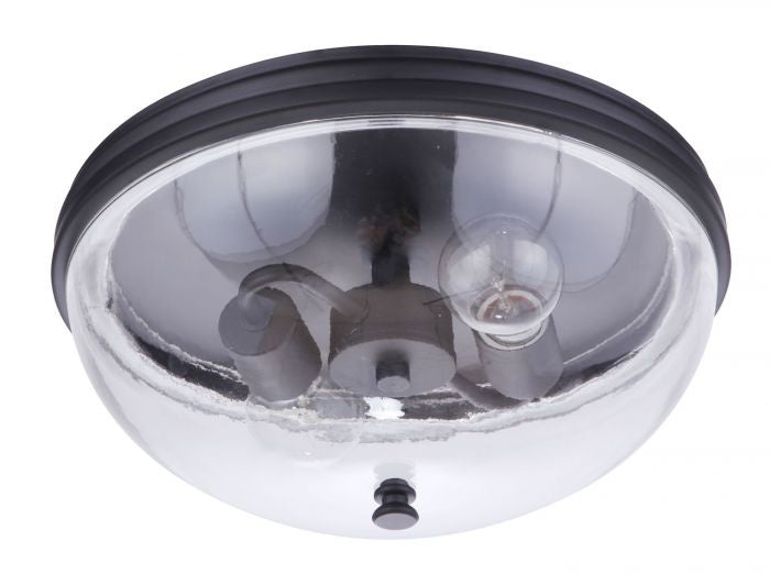 Sivo Two Light Outdoor Flush Mount in Midnight