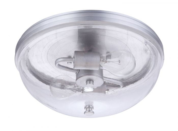 Sivo Two Light Outdoor Flush Mount in Satin Aluminum