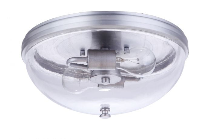 Sivo Two Light Outdoor Flush Mount in Satin Aluminum