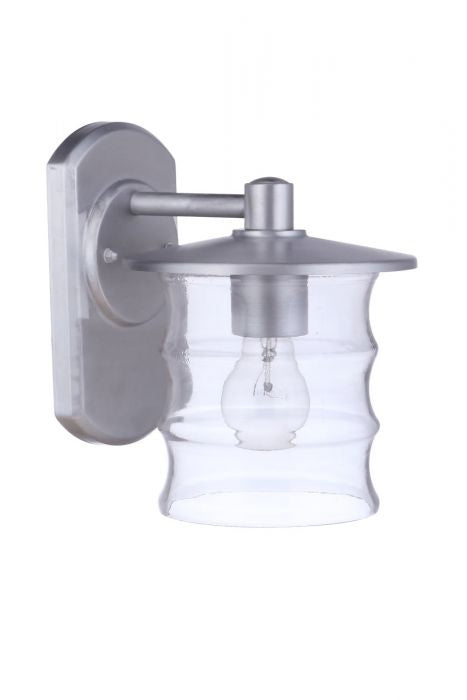 Canon One Light Outdoor Wall Mount in Satin Aluminum