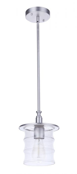 Canon One Light Outdoor Pendant in Satin Aluminum