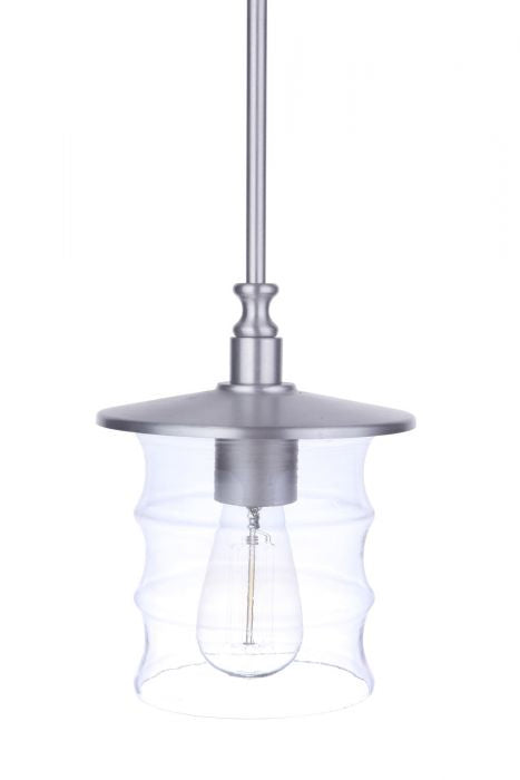 Canon One Light Outdoor Pendant in Satin Aluminum