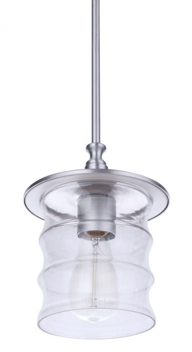 Canon One Light Outdoor Pendant in Satin Aluminum