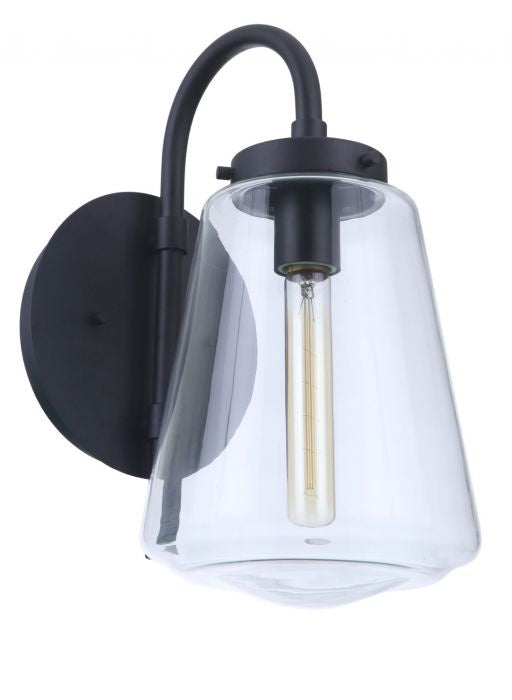 Laclede One Light Outdoor Wall Mount in Midnight