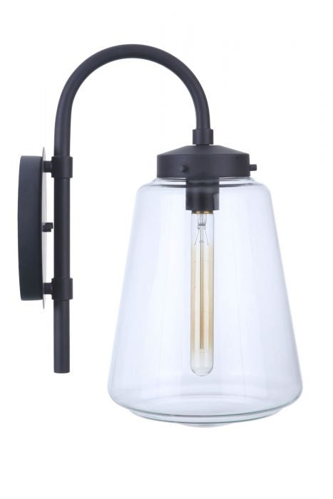 Laclede One Light Outdoor Wall Mount in Midnight