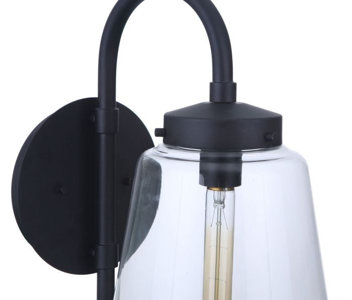 Laclede One Light Outdoor Wall Mount in Midnight