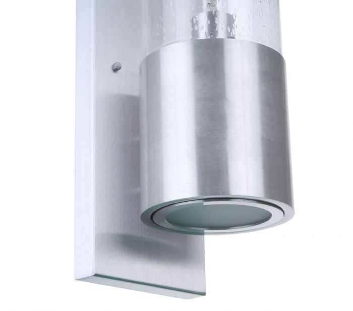 Sabre One Light Outdoor Wall Mount in Satin Aluminum