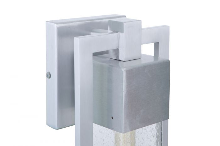 Perimeter One Light Outdoor Wall Mount in Satin Aluminum