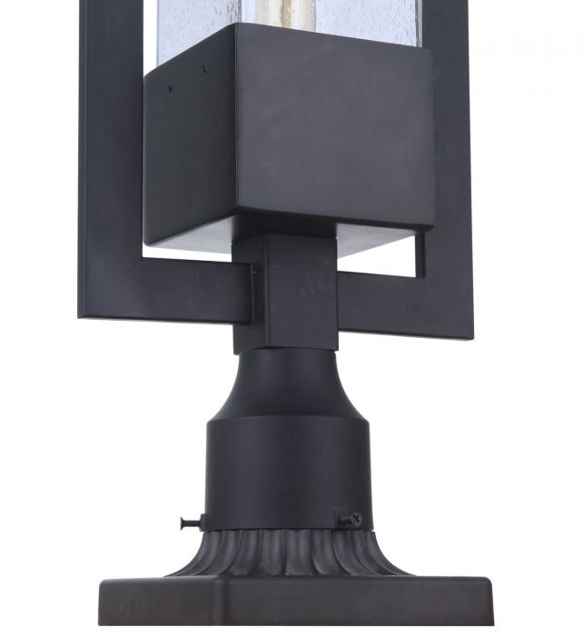 Perimeter One Light Outdoor Post Mount in Midnight