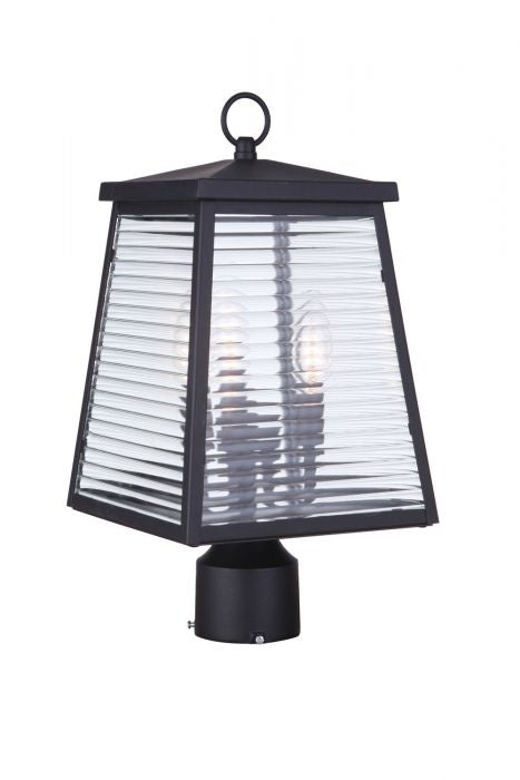 Armstrong Three Light Outdoor Post Mount in Midnight