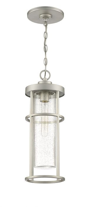 Encompass One Light Outdoor Pendant in Satin Aluminum