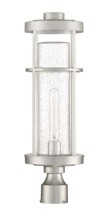 Encompass One Light Outdoor Post Mount in Satin Aluminum