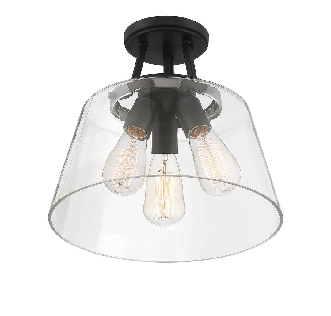 Savoy House Calhoun Three Light Semi-Flush Mount