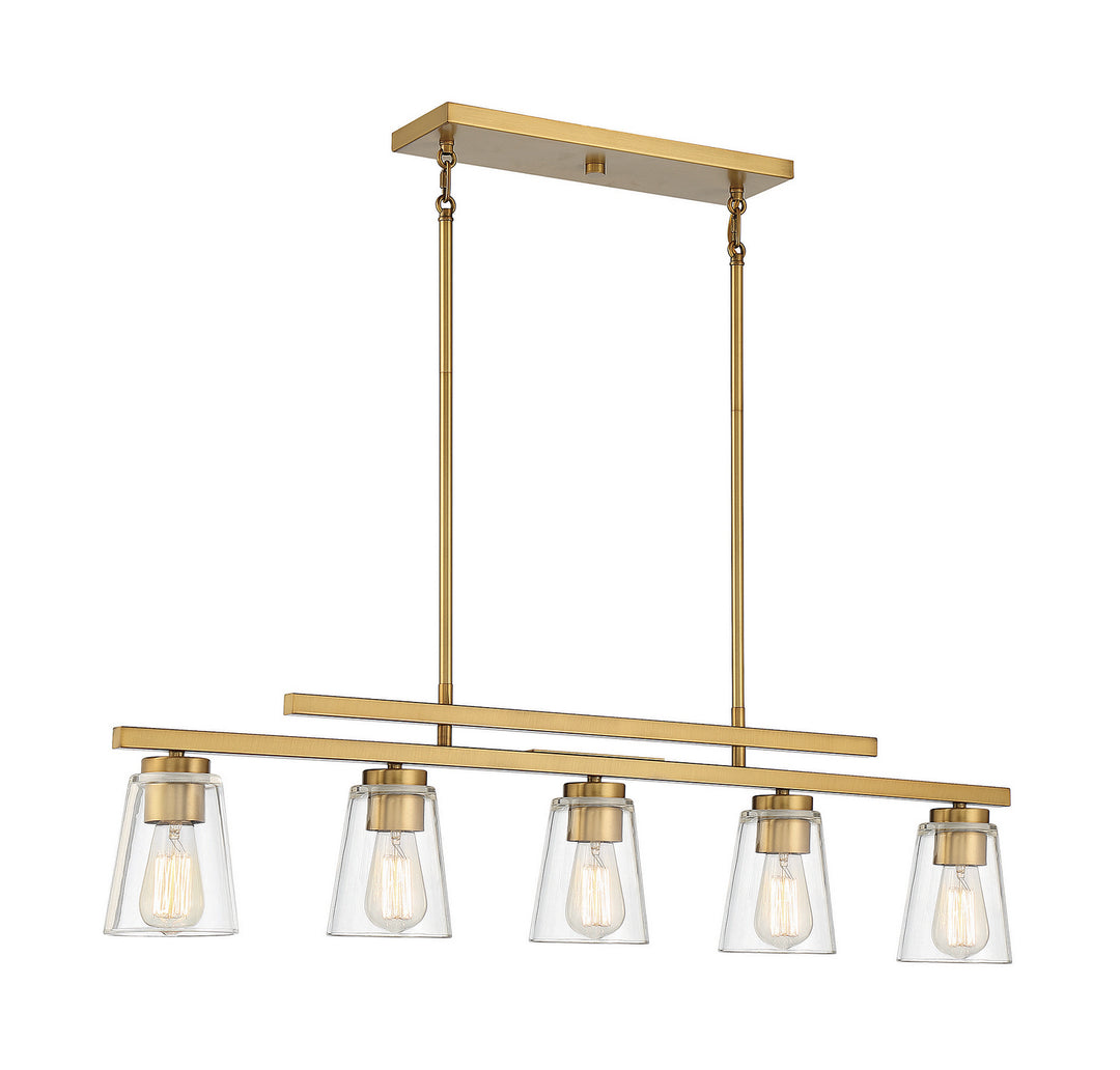 Savoy House Calhoun Five Light Linear Chandelier