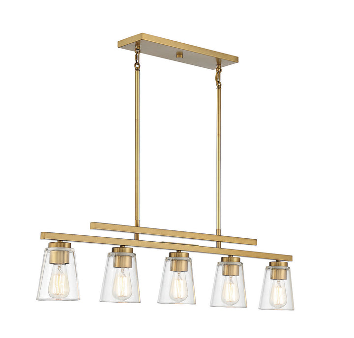 Savoy House Calhoun Five Light Linear Chandelier