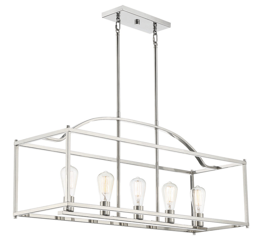 Savoy House Palladian Five Light Linear Chandelier