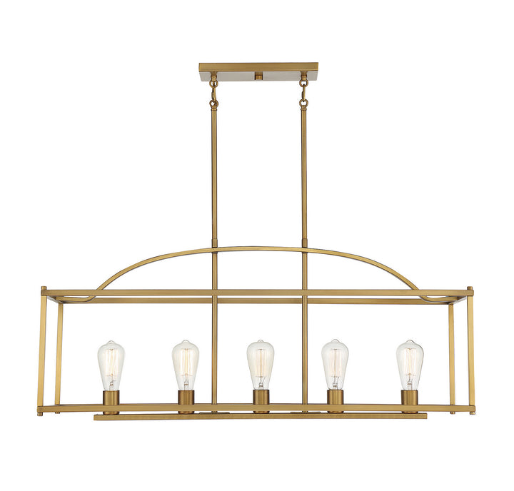 Savoy House Palladian Five Light Linear Chandelier