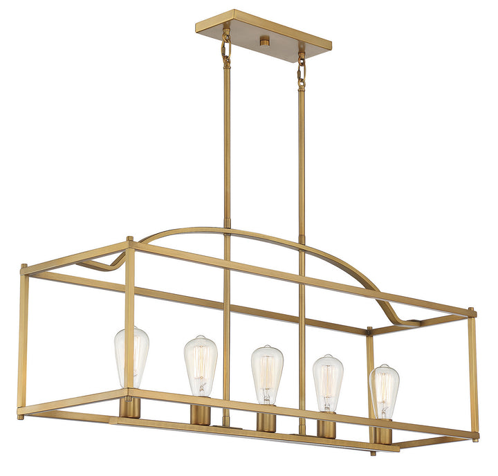 Savoy House Palladian Five Light Linear Chandelier