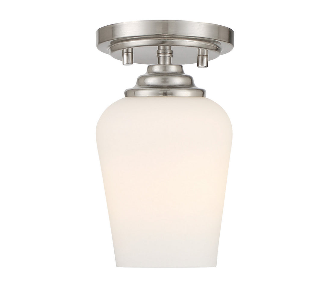 Minka Lavery Shyloh One Light Pendant / Semi Flush in Brushed Nickel