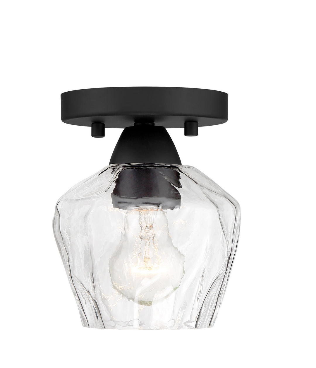 Minka Lavery Camrin One Light Pendant / Semi Flush in Coal