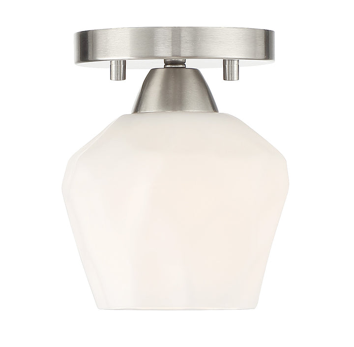 Minka Lavery Camrin One Light Pendant / Semi Flush in Brushed Nickel