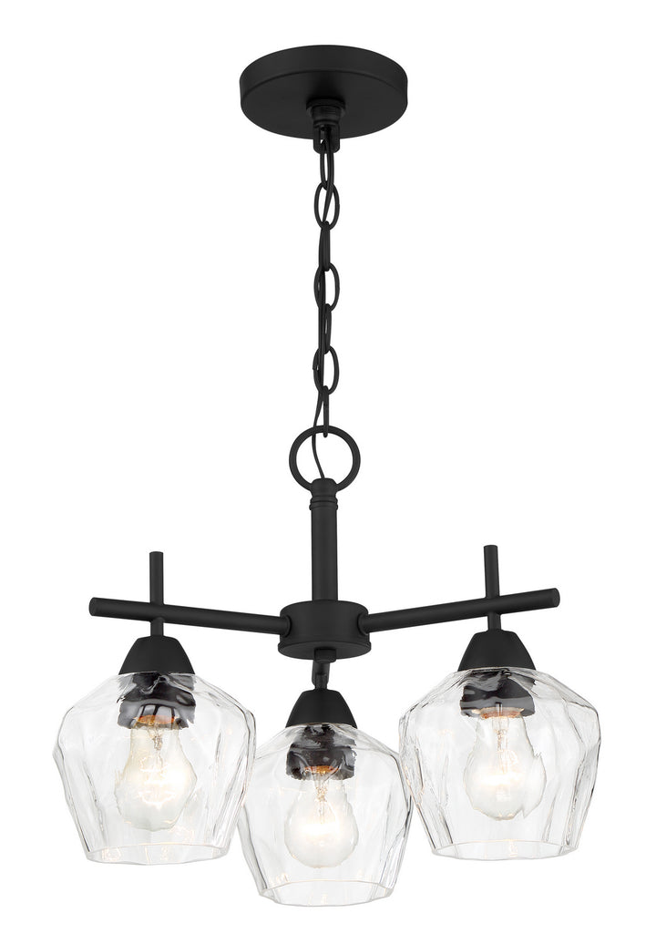 Minka Lavery Camrin Three Light Semi Flush / Chandelier in Coal