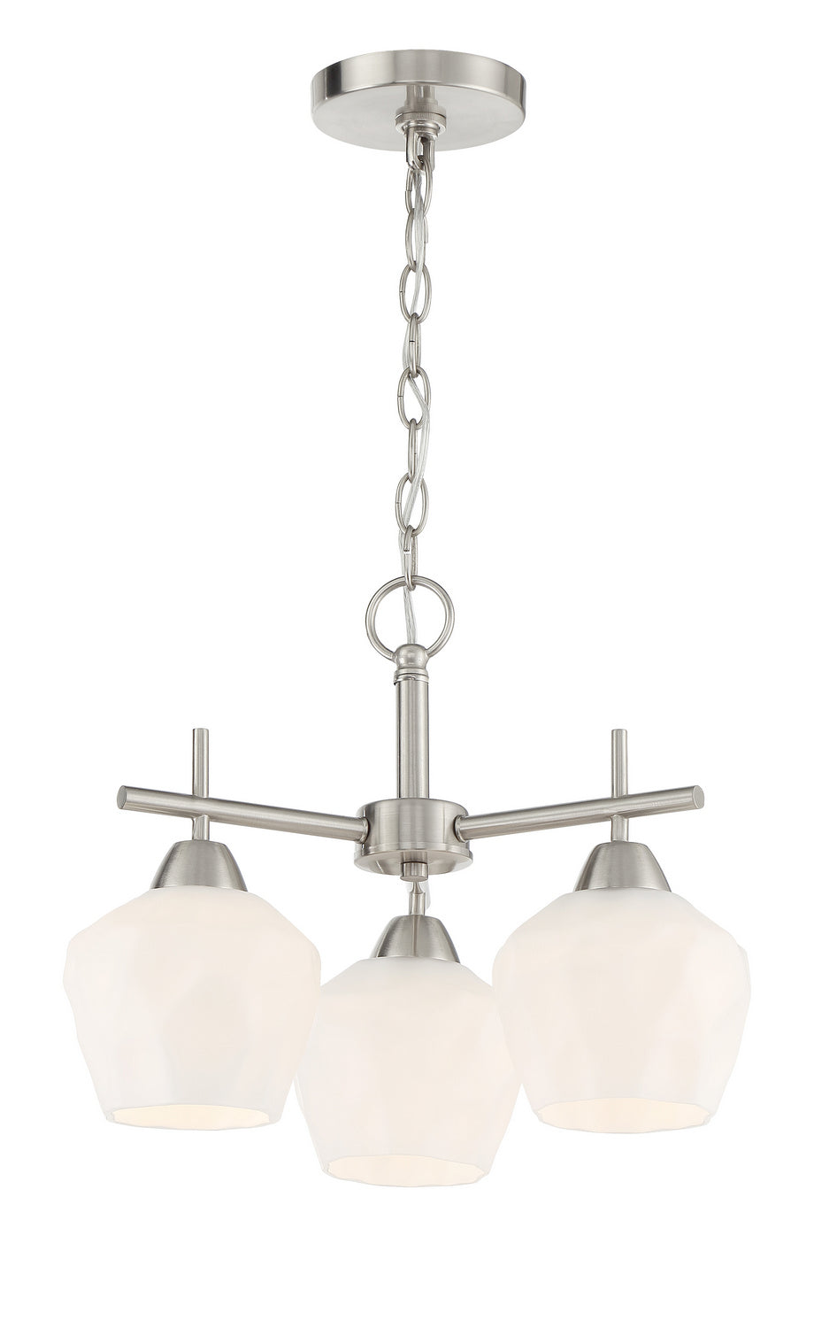 Minka Lavery Camrin Three Light Semi Flush / Chandelier in Brushed Nickel