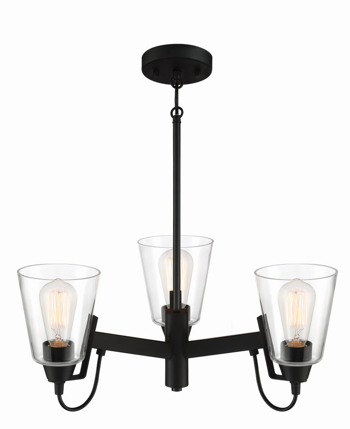 Minka Lavery Beckonridge Three Light Chandelier in Coal