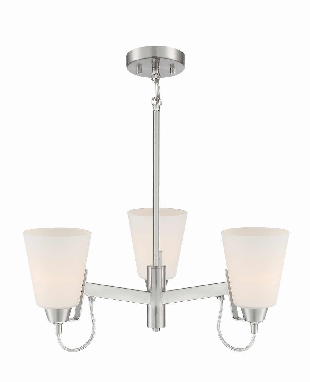 Minka Lavery Beckonridge Three Light Chandelier in Brushed Nickel