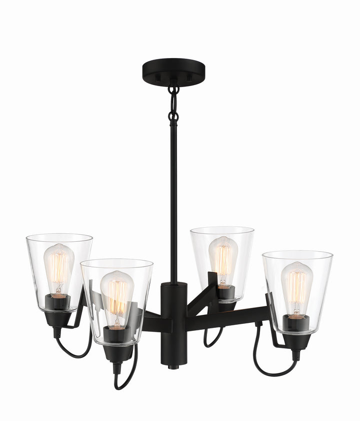 Minka Lavery Beckonridge Four Light Chandelier in Coal