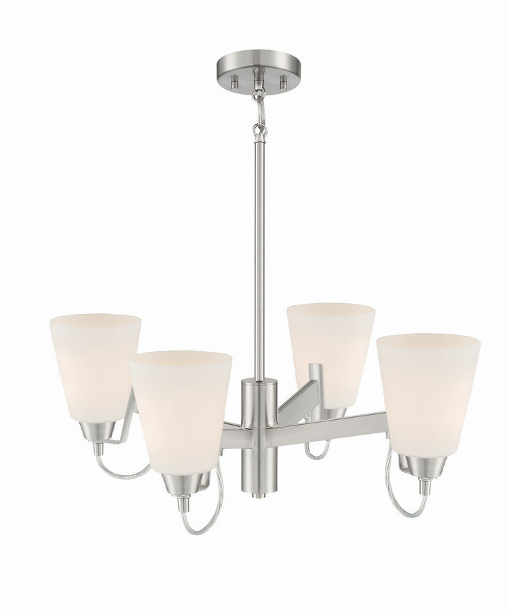 Minka Lavery Beckonridge Four Light Chandelier in Brushed Nickel