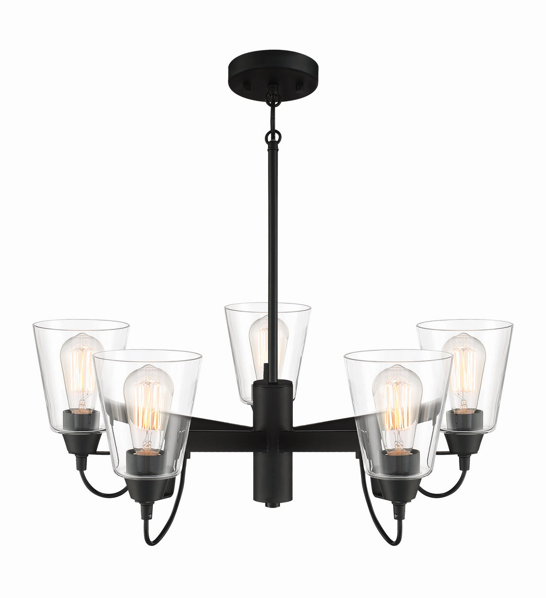 Minka Lavery Beckonridge Five Light Chandelier in Coal