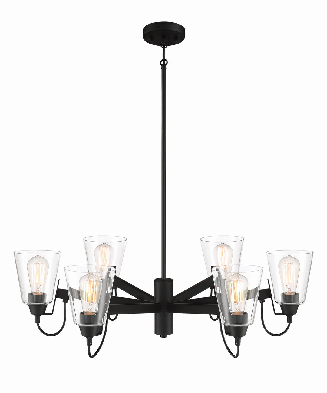 Minka Lavery Beckonridge Six Light Chandelier in Coal