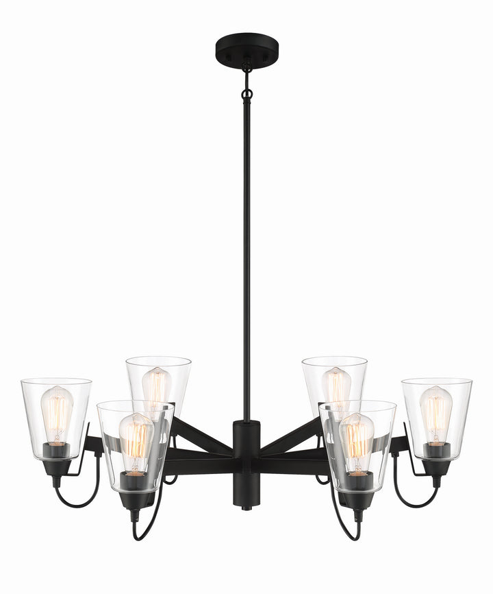 Minka Lavery Beckonridge Six Light Chandelier in Coal