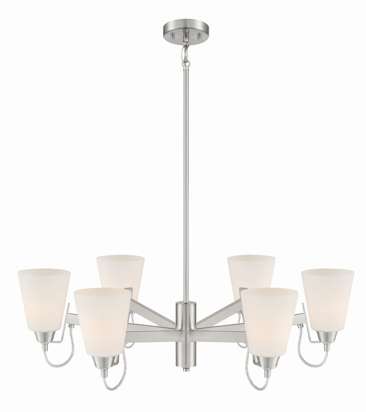 Minka Lavery Beckonridge Six Light Chandelier in Brushed Nickel