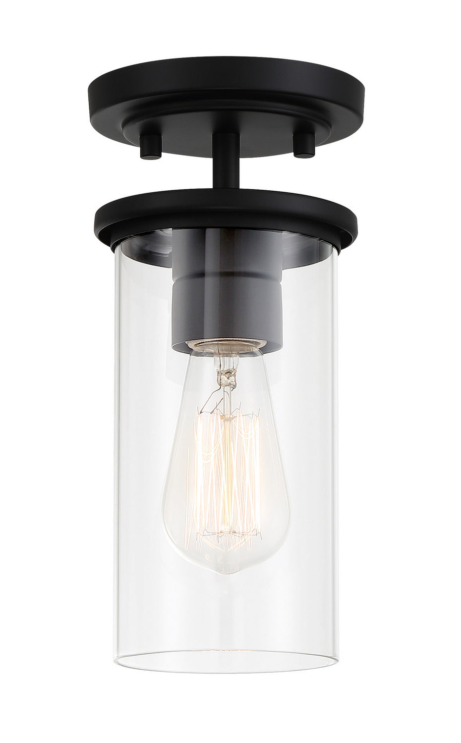 Minka Lavery Haisley One Light Pendant / Semi Flush in Coal