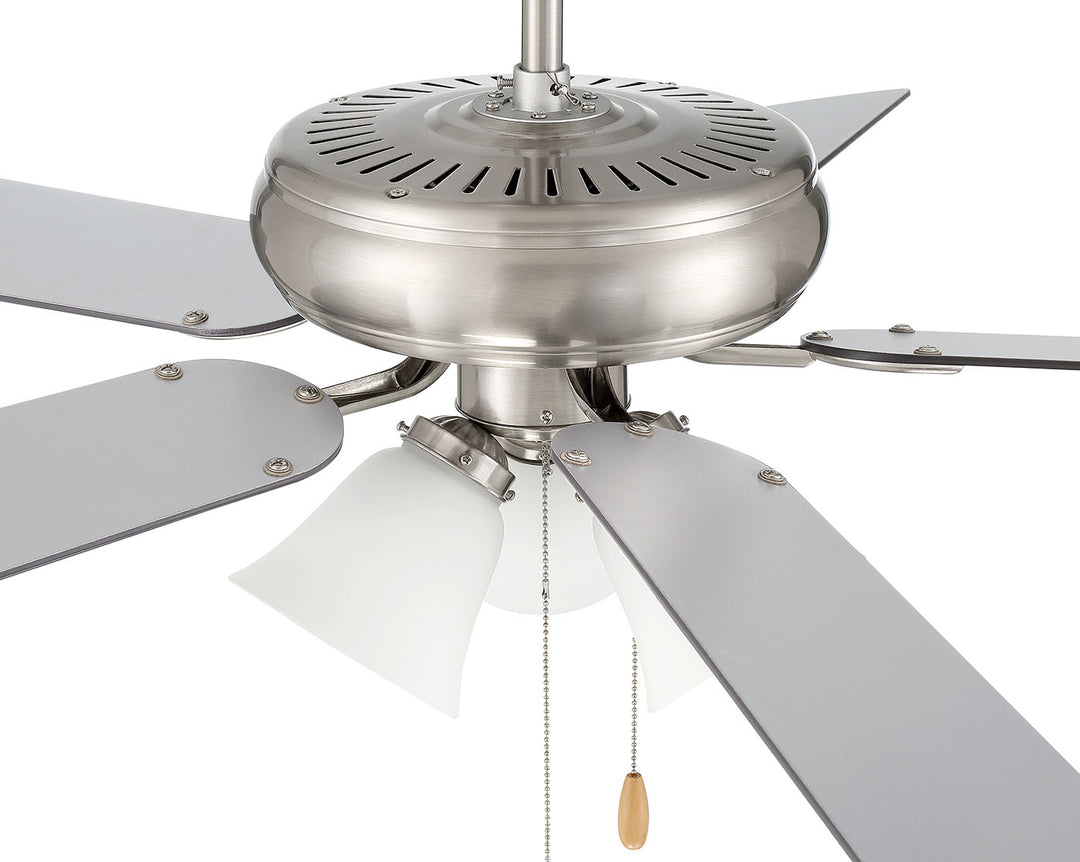 Craftmade Decorator's Choice 52" Pull Chain Ceiling Fan with 3 Light Dimmable LED