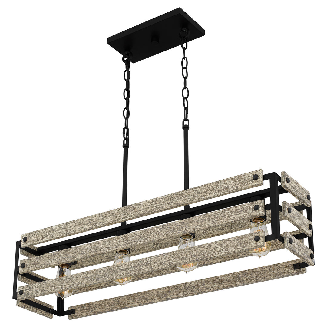 Quoizel Four Light Linear Chandelier