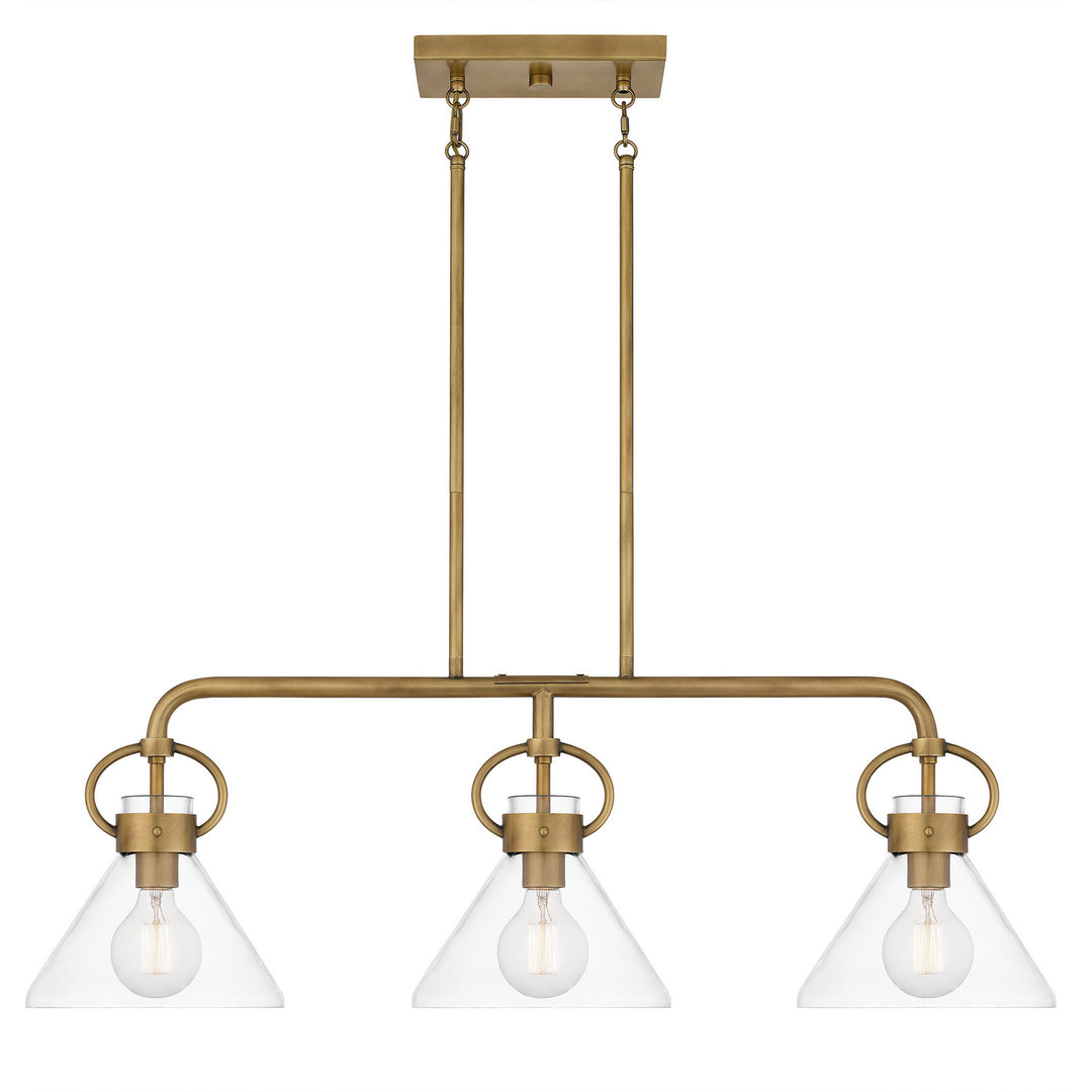 Quoizel Three Light Linear Chandelier