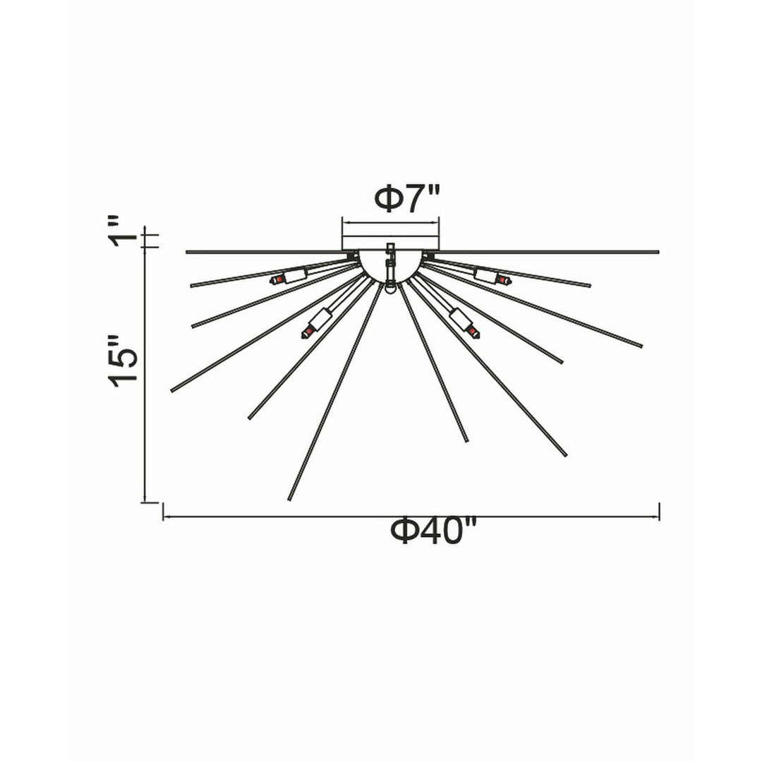 CWI Lighting Eight Light Flush Mount