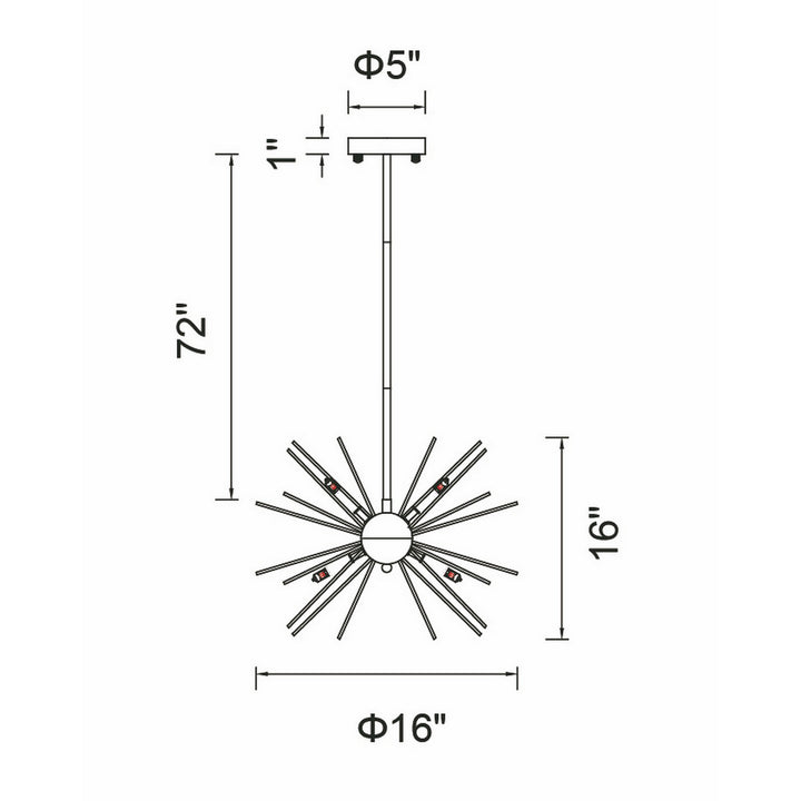 CWI Lighting Six Light Chandelier