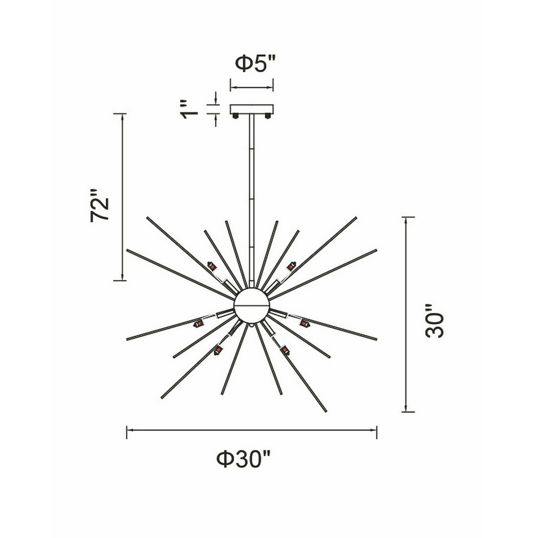 CWI Lighting Nine Light Chandelier